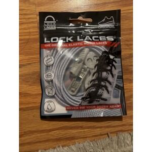 New LOCK LACES Elastic Shoelace & Fastening System Cool Gray New Sealed NIP